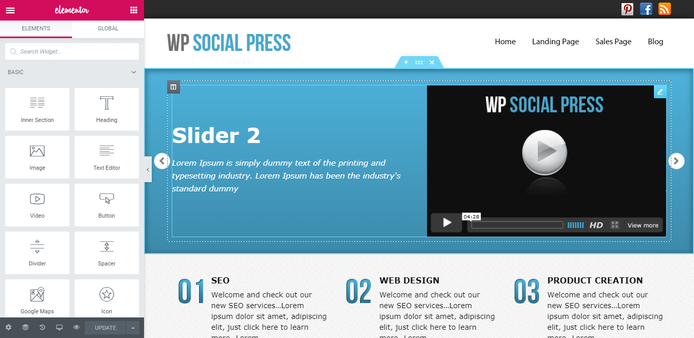 page builder on wordpress